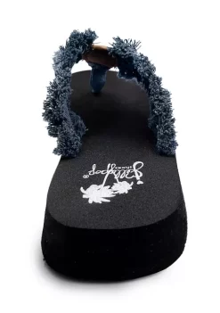 Jellypop Toriana Woven Fringe Flip Flop Thong Sandals -Jellypop Sales Belk 1059