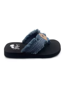 Jellypop Toriana Woven Fringe Flip Flop Thong Sandals -Jellypop Sales Belk 1062