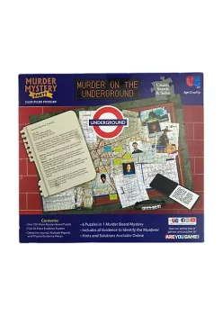 University Games Murder Mystery Party Case Files Puzzles - Murder on the Underground: 1000 Pcs -Jellypop Sales Belk 1603