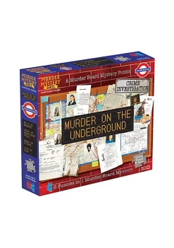 University Games Murder Mystery Party Case Files Puzzles - Murder on the Underground: 1000 Pcs -Jellypop Sales Belk 1606