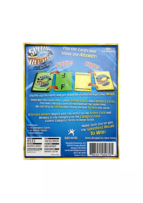 University Games Speedy Recall 4 University Games Speedy Recall - Image 2