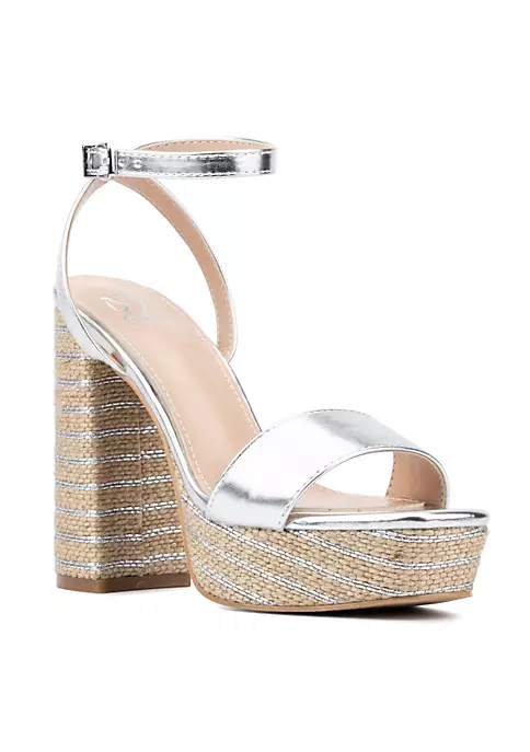 New York & Company Odalina Women's Raffia Platform Heels 8 New York & Company Odalina Women's Raffia Platform Heels - Image 6