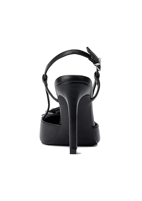 New York & Company Rosemarie Women's Flower Slingback Heels 6 New York & Company Rosemarie Women's Flower Slingback Heels - Image 4