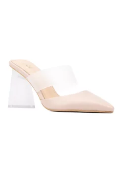 New York & Company Winifred Women's Vinyl Strap Mule Heels