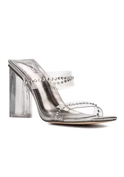 New York & Company Zeta Emb Women's Band Lucite Mule