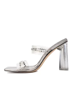 New York & Company Zeta Emb Women's Band Lucite Mule 10 New York & Company Zeta Emb Women's Band Lucite Mule -Jellypop Sales Belk 802