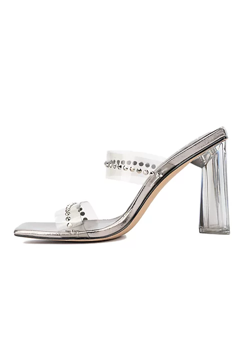 New York & Company Zeta Emb Women's Band Lucite Mule 5 New York & Company Zeta Emb Women's Band Lucite Mule - Image 3